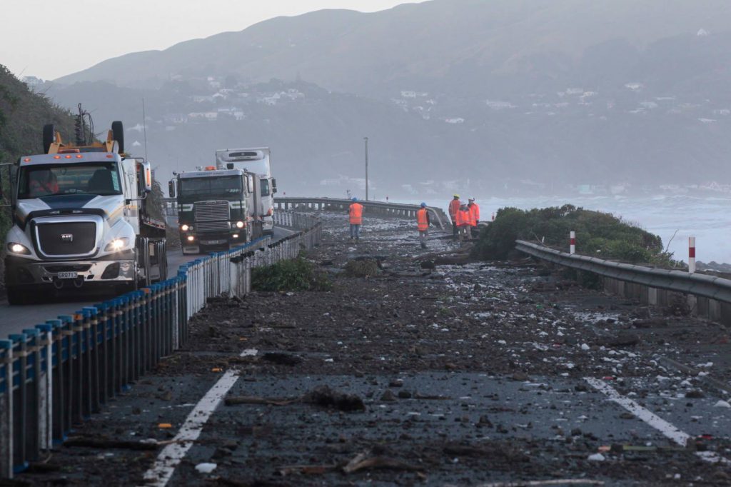 Photo taken of damage to the sea wall from Gita. Photo taken this morning.